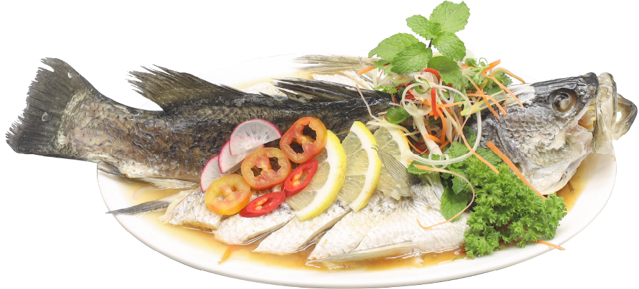Steamed White Seabass Fish with Lemon Sauce