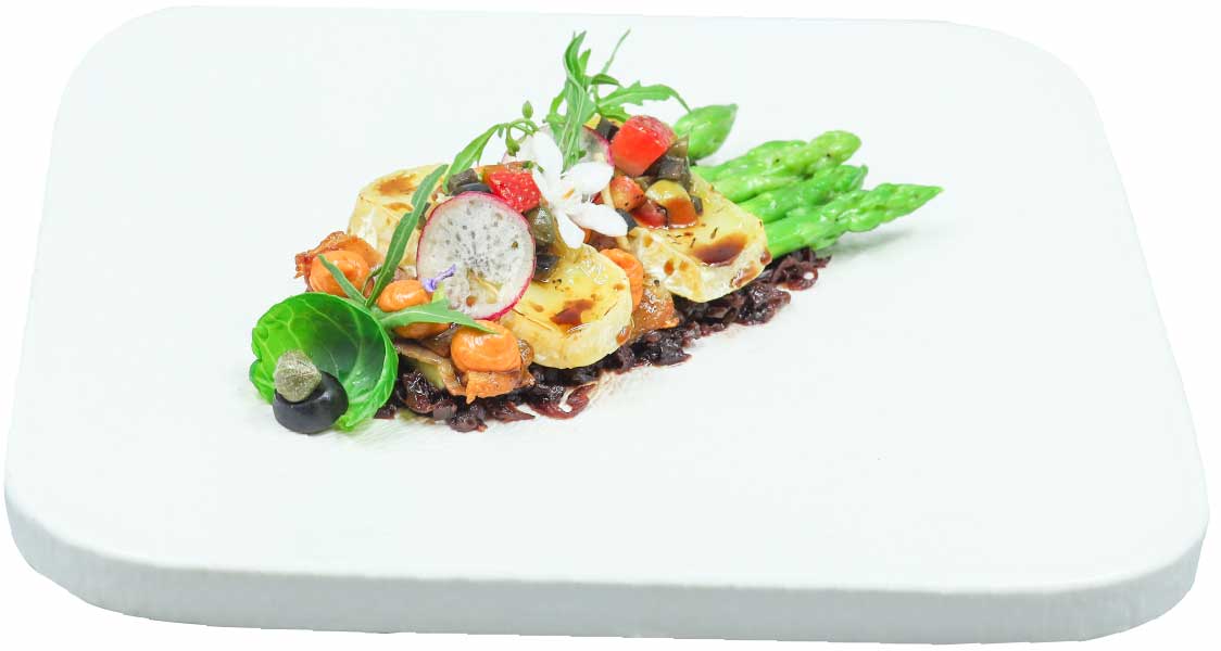 Asparagus gratinated