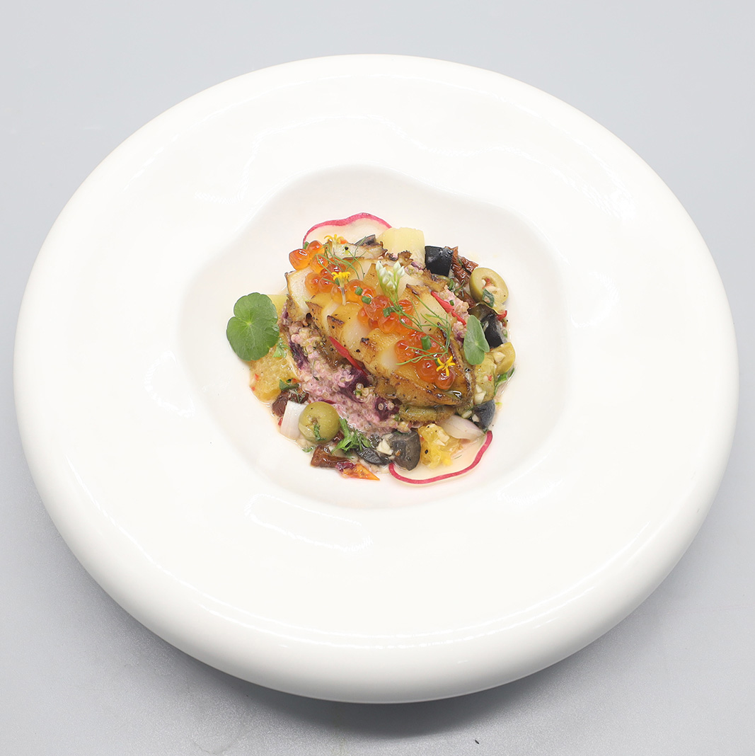 Roasted Abalone Root & Futo Salad