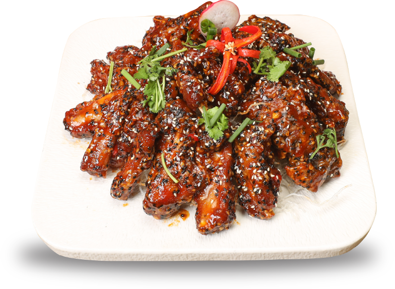 Deep-fry Sesame Pork Spare Rib with honey glass
